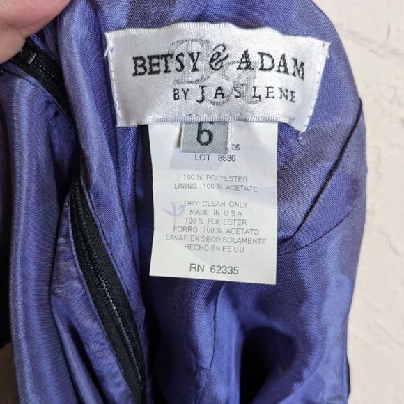 Vintage Betsy & Adam Formal Dress Sz 6 90s Fairy Grunge Whimsigoth Sheer Gown - Picture 8 of 8